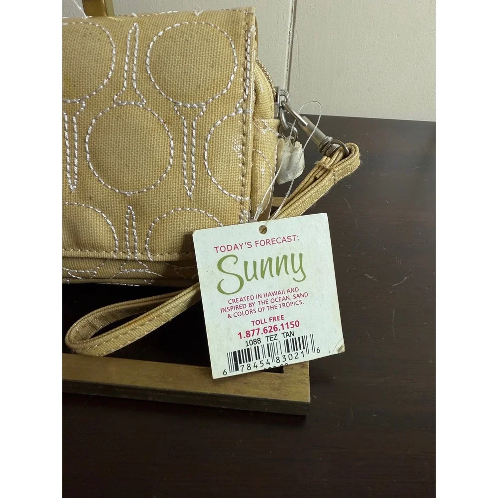 Sunny Hawaii Wristlet Women's Handbag‎ Purse with Mirror NWT